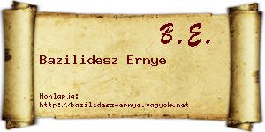 Bazilidesz Ernye névjegykártya